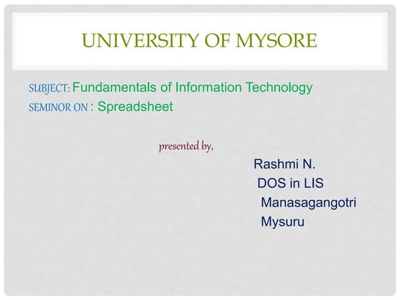 'Spreadsheet'