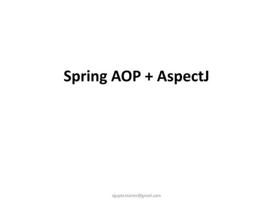 Spring aop with aspect j