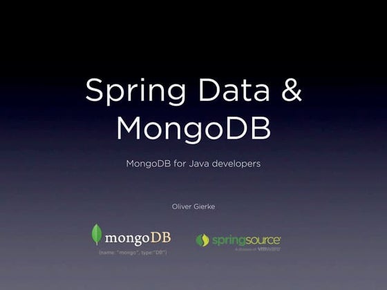 Spring Data and MongoDB
