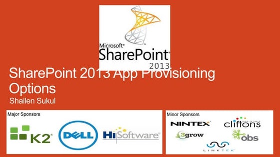 SharePoint 2013 App Provisioning Models