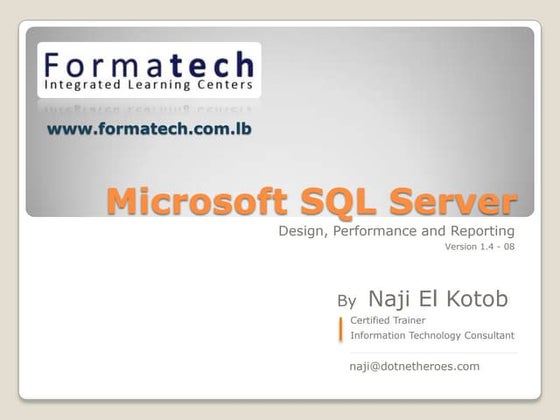 Practical MS SQL Introduction
