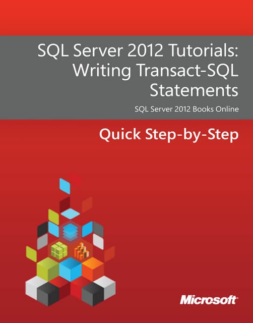 Sql server 2012 tutorials   writing transact-sql statements
