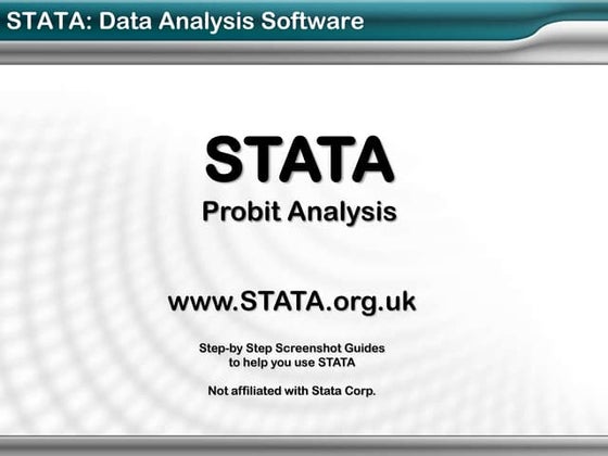 STATA - Probit Analysis
