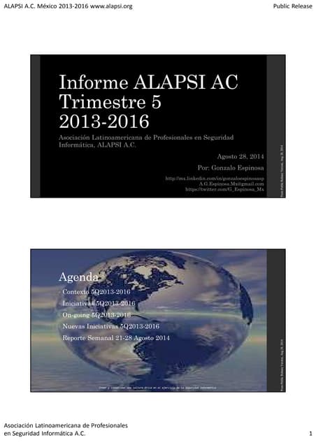 Informe ALAPSI AC 5Q-2013-2016-(28Ago2014)-Association Activity REPORT