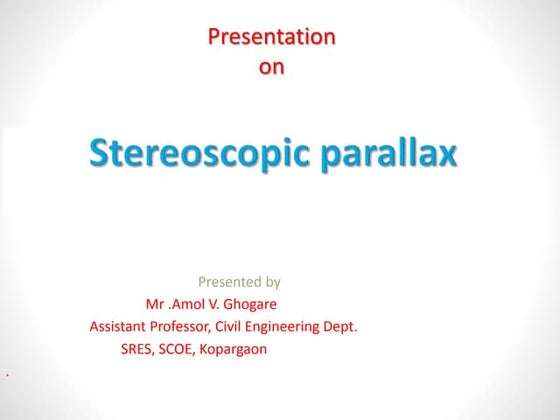 Stereoscopic parallax