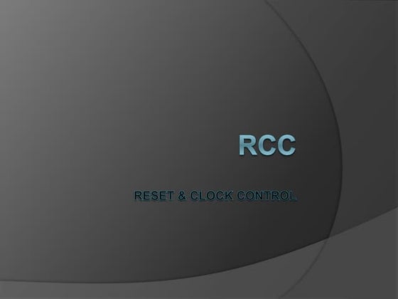 Stm32f303 rest and Clock contol