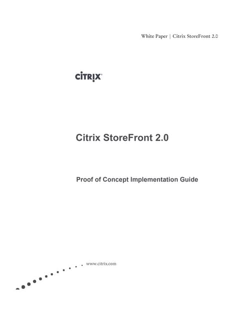 Citrix StoreFront - Implementation Guide