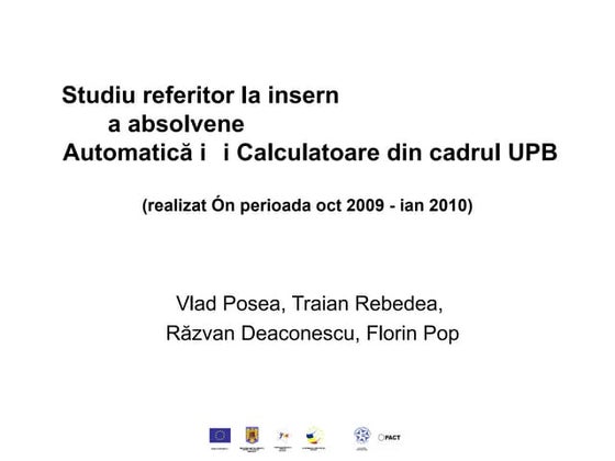 Studiu Referitor La Insertia Pe Piata Muncii (1)