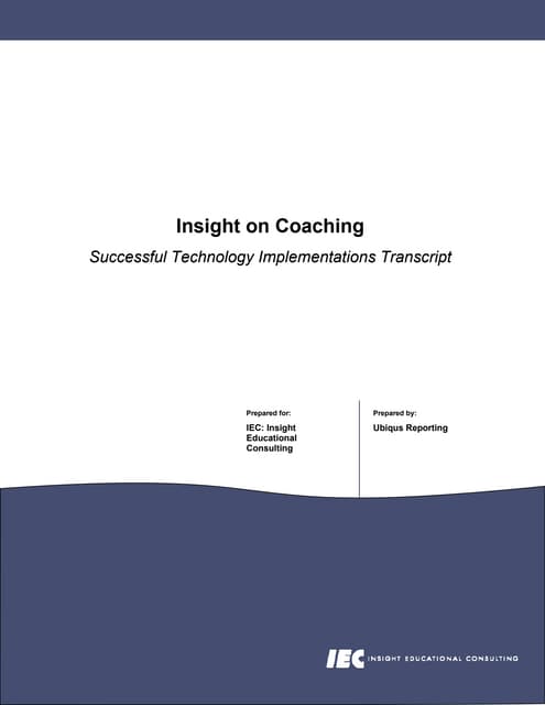 Successful Technology Implementations Transcript