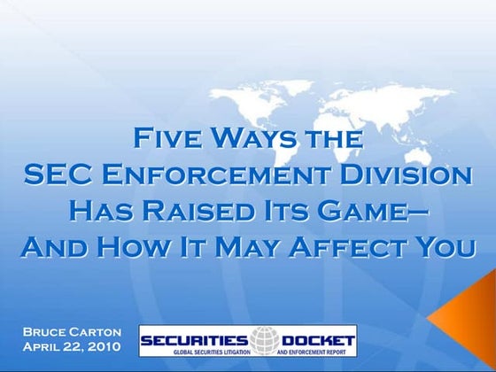 SunGard 2010 Compliance Summit: Keynote speech