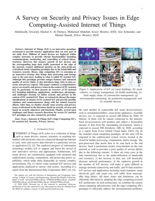 A Survey on Security and Privacy Issues in Edge Computing-Assisted Internet o...