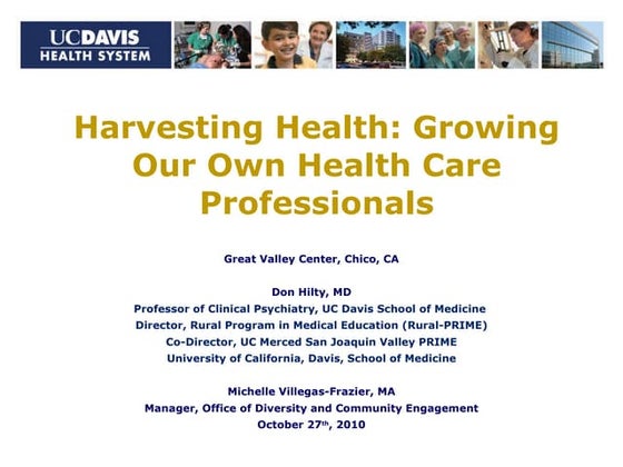 Harvesting Health: Growing Our Own Health Care Professionals