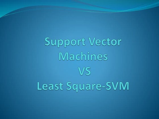 Svm vs ls svm