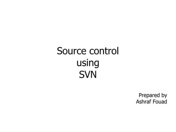 SVN Usage & Best Practices