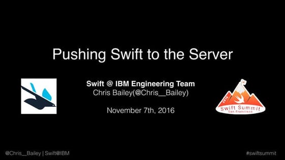 Pushing Swift to the Server