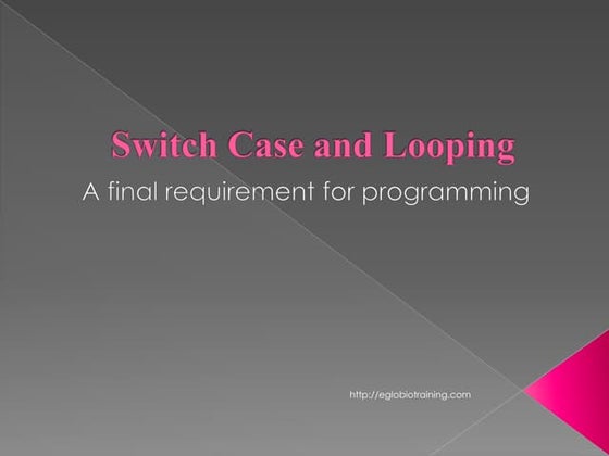 Switch case and looping jam