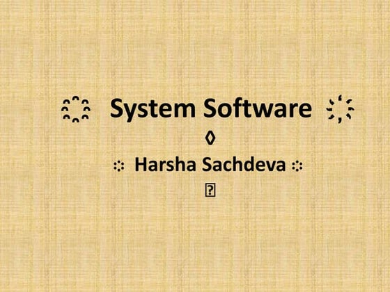 System software
