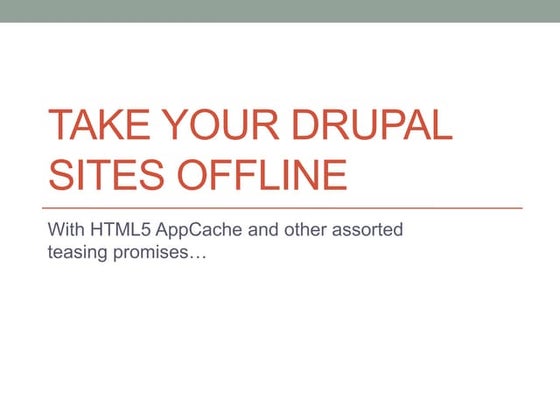 Take your drupal sites offline