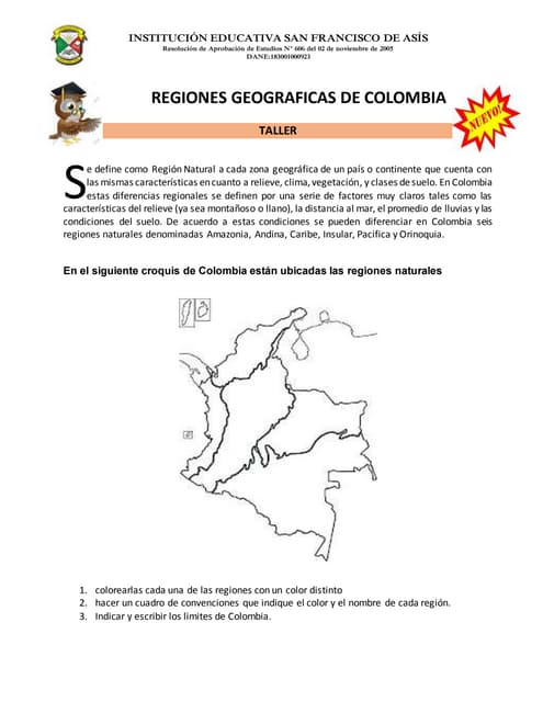 Taller regiones naturales