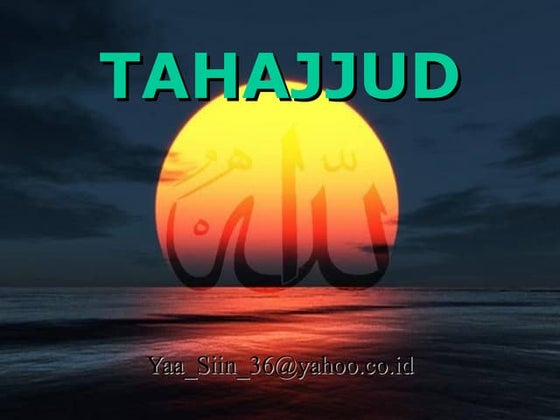 Tata sholat tahajjud