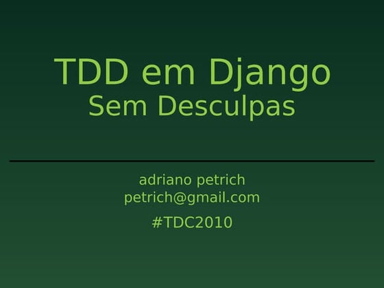 Tdd em django sem desculpas versao final