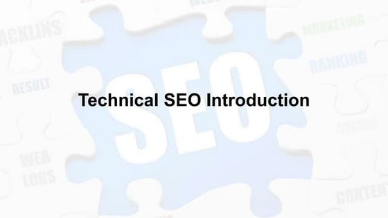 Technical SEO Introduction