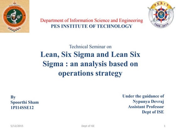 Lean, six sigma and lean six sigma