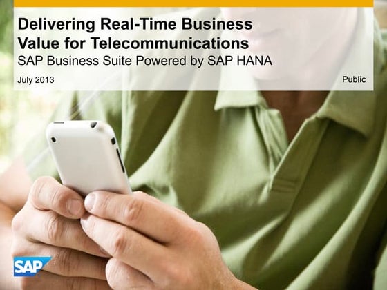 Delivering Real-Time Business Value for Telecommunication
