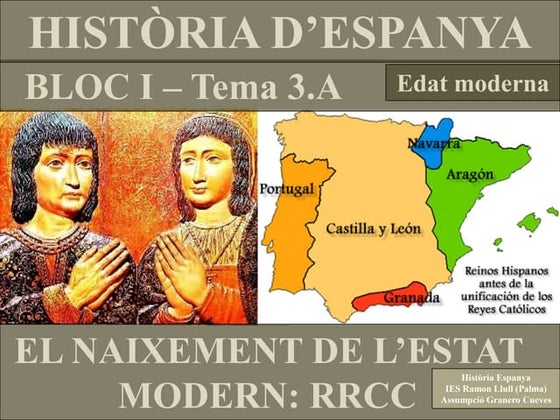 TEMA 3.A. RRCC. NAIXEMENT ESTAT MODERN
