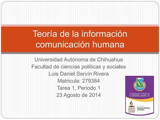 Teoría de la información comunicación humana