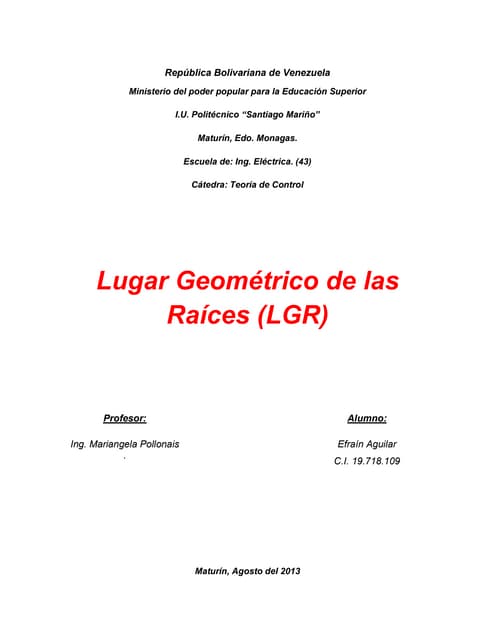 LGR TEORIA DE CONTROL