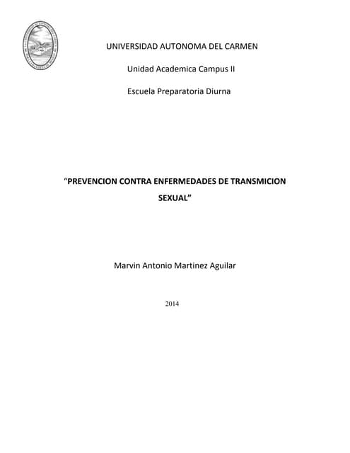 Tesina PREVENCION CONTRA ENFERMEDADES DE TRANSMICION SEXUAL