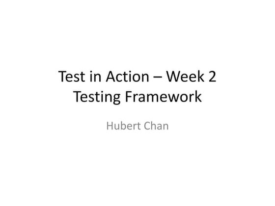 Test in action   week 2