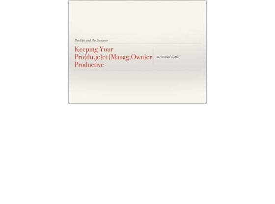 Keeping Your Product Owner Productive
