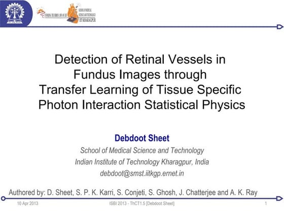 Detection of Retinal Vessels in Fundus Images through Transfer Learning of Ti...