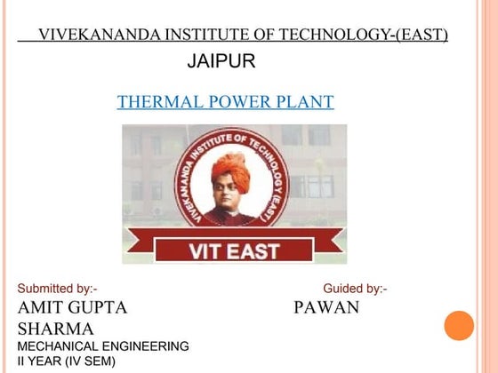 SUMMER INTERNSHIP(INDUSTRAIL REPORT) ON THERMAL POWER PLANT 