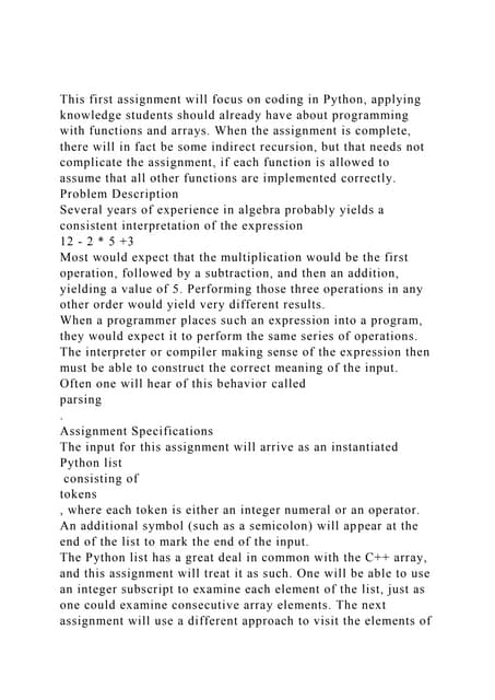 This first assignment will focus on coding in Python, applying kno.docx