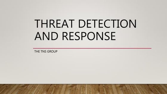 Threat Detection and Response Solutions