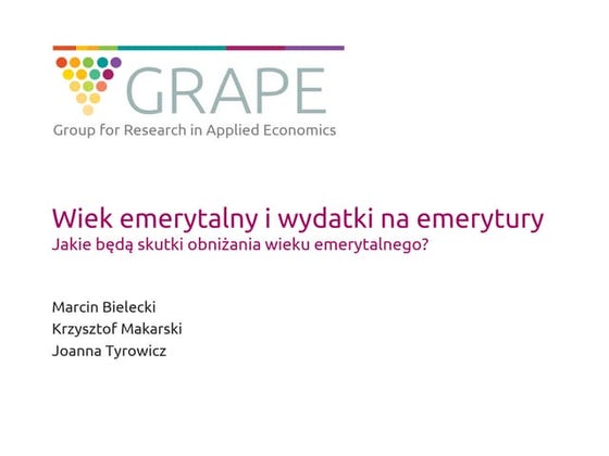 Wiek emerytalny i wydatki na emerytury