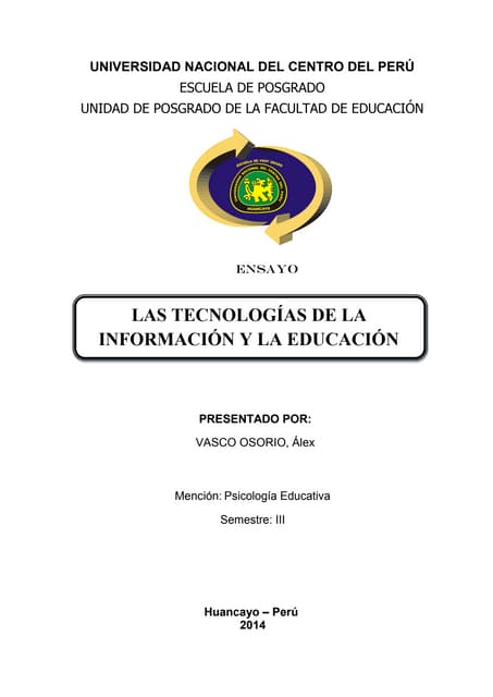 ENSAYO: Los Desafíos de las Tecnologías de la Información y las Comunicacione...