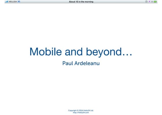 My talk @ Timisoara Mobile Development Group February Meetup