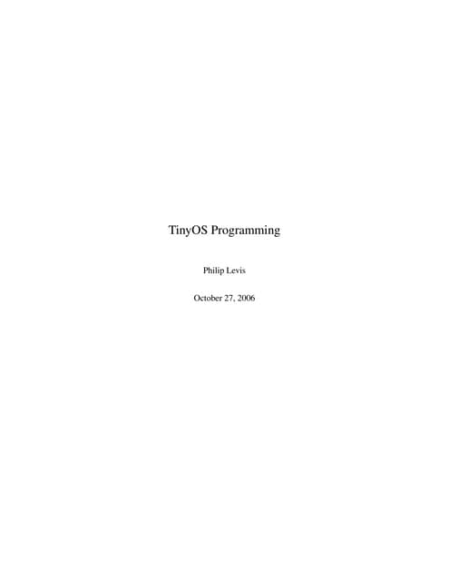Tinyos programming