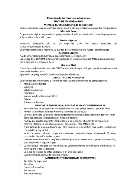 Tipos de memoria rom resumen   copia