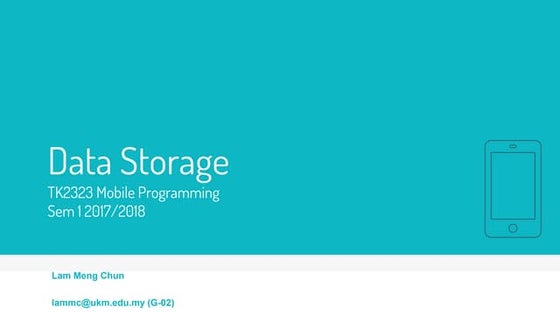 Tk2323 lecture 7   data storage