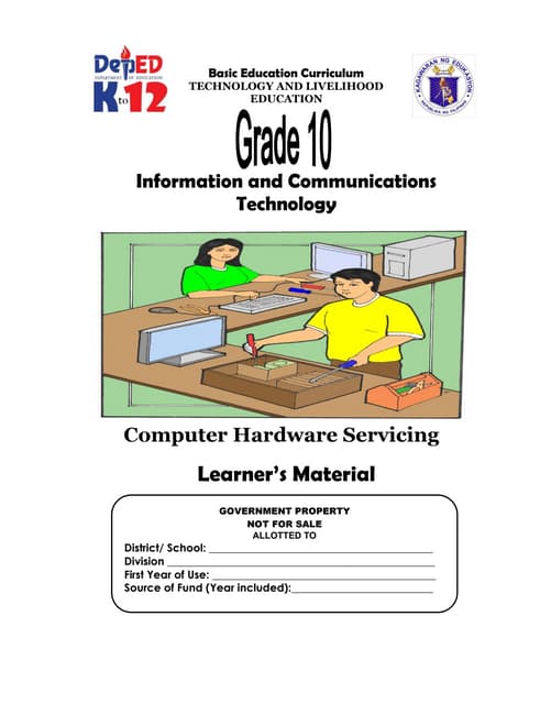 TLE - Information and Communications Technology - Computer Hardware Servicing...