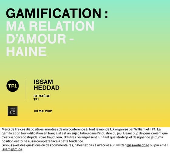 Ma relation d'amour-haine avec la gamification
