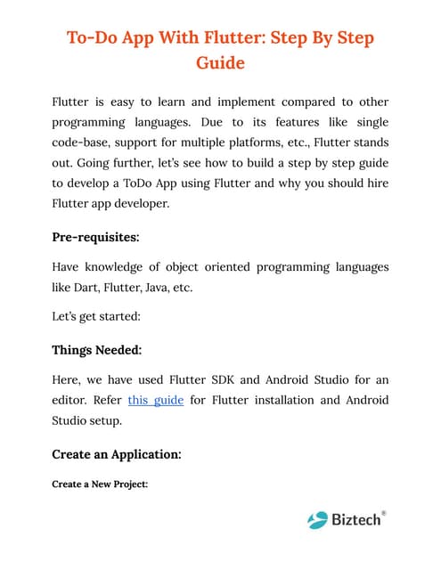 To-Do App With Flutter: Step By Step Guide