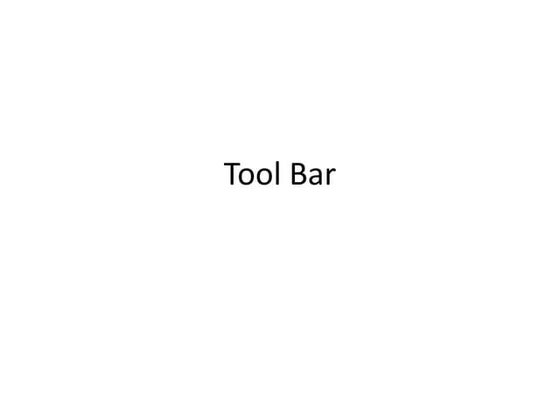 Tool bar