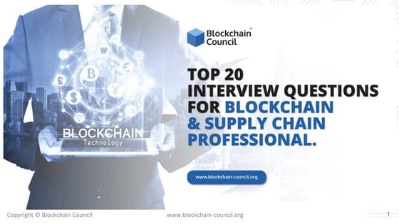 Top 20 interview questions for blockchain &amp; supply chain professional