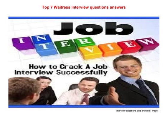 Top 7 waitress interview questions answers